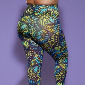 NWT Yitty Mesh Butterfly Print Leggings (Size 3X)